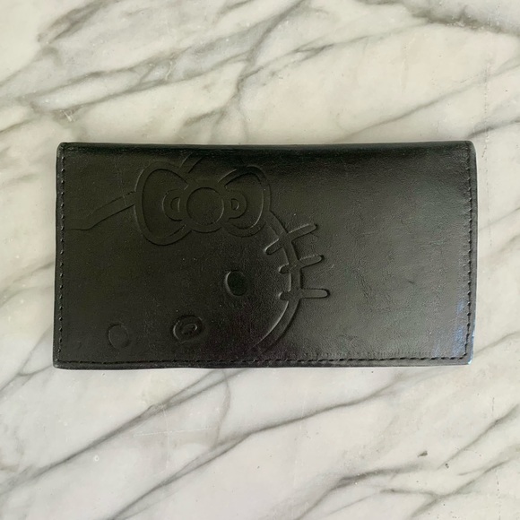 Black "Hello Kitty" Leather Wallet - Picture 1 of 7